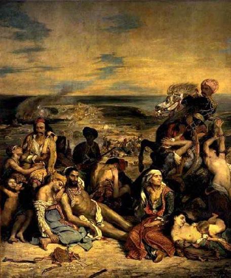 Eugene Delacroix Massacre at Chios oil painting picture